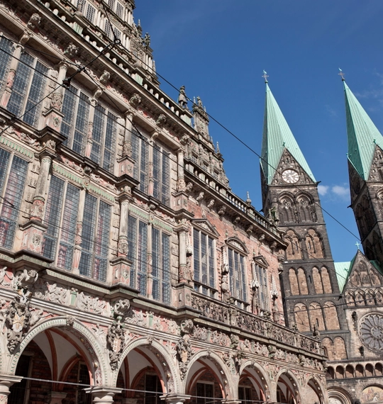 Bremen Dom & Rathaus I Stock